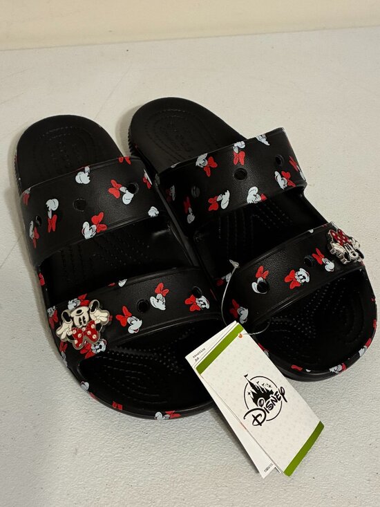 CROCS Shoes - NEW Disney Parks Crocs Exclusive Minnie Mouse Slides Sandals Men's 9 Women's 11